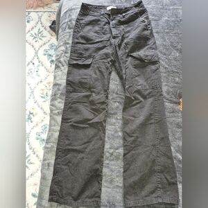 Zara Dark Gray Cargo Pants with Flap Pockets